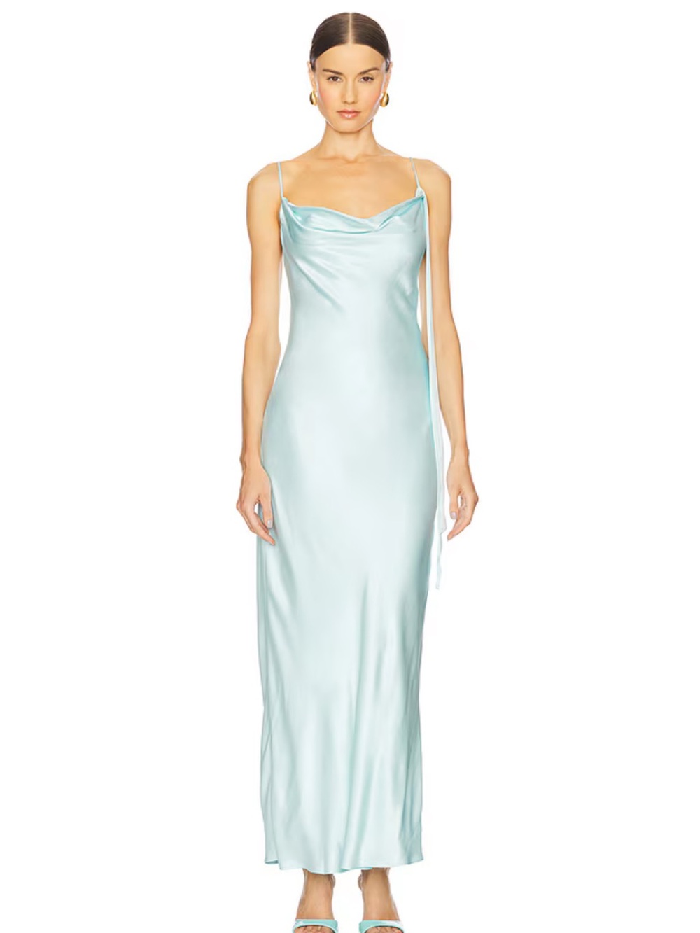 Bardot Renu Cowl Neck Maxi Dress in Aqua